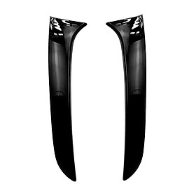 Black One Pair Rear Window Spoiler Side Strip Cover Trim For