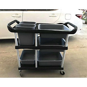 Mua Xe đẩy tiện lợi dọn bát dĩa nhà hàng khách sạn( không bao gồm thùng treo)