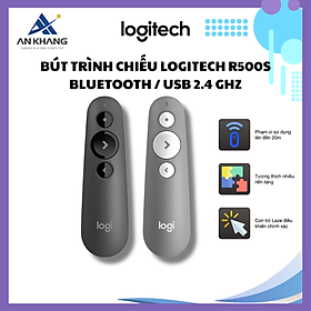 Mua Bút trình chiếu Logitech R500S Bluetooth / Usb 2.4 GHz  con trỏ Laser 20m - Hàng Chính Hãng