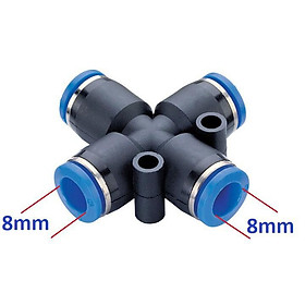 Cut chữ thập nối ống plastic dùng cho ống 8mm trong hệ thống phun sương