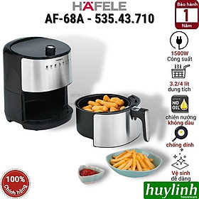 Nồi chiên không dầu điện tử Hafele AF-68A - 3.2 lít - 1500W - 8 chương trình - 535.43.710 - Hàng chính hãng