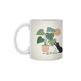 Ly Cốc Sứ Cao Cấp hình Cat and Plant 13: The Making of Monstera