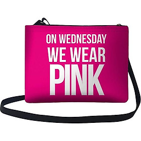 Túi Đeo Chéo Nữ In Hình On Wednesday We Wear Pink - TUTE113 (24 x 17 cm)