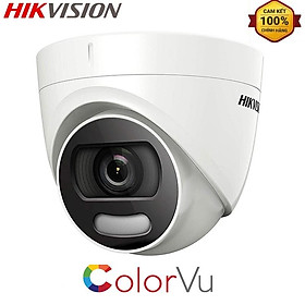 Mua camera analog bán cầu hikvision DS-2CE72DFT-F 2Mp có màu ban đêm  hỗ trợ đèn sáng 20m  chống bụi  nước Ip67 - Hàng Chính Hãng