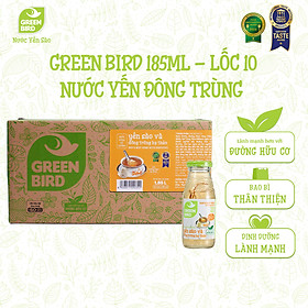 Nước Yến Đông Trùng Hạ Thảo Green Bird Tăng Cường Sức Khỏe Chai 185ml