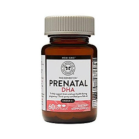 The Honest Company Prenatal DHA Vitamins | Non-GMO | Omega-3 | IFOS Certified 5-Star Rating | DHA Supplements | 60 Count