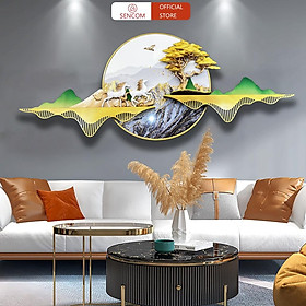 Mua Tranh sắt treo tường nghệ thuật  trang decor trang trí hoa xanh cao cấp - PD26