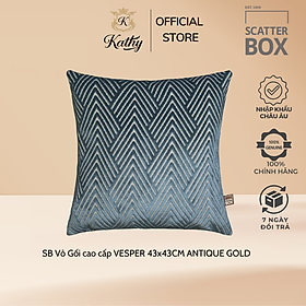 Mua SB Vỏ Gối cao cấp nhập khẩu Ireland Anh Quốc VESPER màu BLUE kích thước 43x43CM phong cách cổ điển