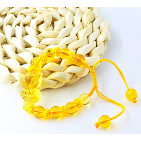 VÒNG TAY HỒ LY ÔM HOA HỒNG TOPAZ VÀNG PHỐI THẠCH ANH VÀNG THẮT DÂY TÌNH DUYÊN