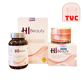 Mua Combo Hi Beauty Gồm Viên Uống và Kem Bôi  Giúp Dưỡng Trắng Da  Sạch Nám  Ngăn Ngừa Lão Hóa