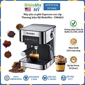 Máy pha cà phê Espresso thương hiệu BioloMix CM6863 - HÀNG NHẬP KHẨU (Bảo Hành 2 Năm)