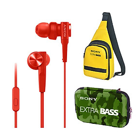 Tai nghe Sony ExtraBass MDR-XB55AP + Quà tặng Túi đeo chéo & Hộp đựng phụ kiện Sony - Hàng chính hãng