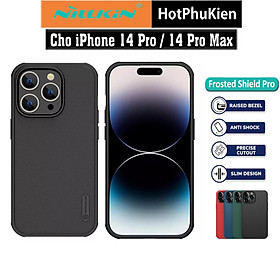 Ốp lưng sần chống sốc cho iPhone 14 Pro / 14 Pro Max mặt lưng nhám hiệu Nillkin Super Frosted Shield Pro cho khả năng chống sốc cực tốt, chất liệu cao cấp, mặt lưng nhám sang trọng - Hàng nhập khẩu