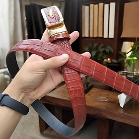 Thắt lưng Da bụng cá sấu LIỀN TẤM. Không gai góc dễ sử dụng