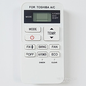 Mua Remote máy lạnh cho TOSHIBA INVER ngắn - Điều khiển máy lạnh TOSHIBA - Remote điều hòa TOSHIBA - Điều khiển điều hòa TOSHIBA