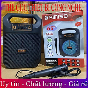 Loa bluetooth Karaoke KIMISO QS3607 thiết kế đẹp mắt, âm thanh đỉnh cao - Hàng chính hãng 
