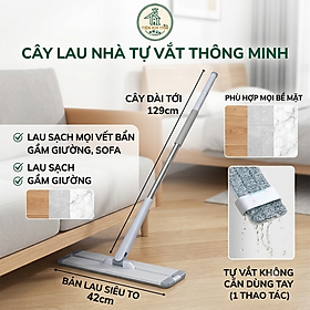 Cây Lau Nhà Thông Minh Tự Vắt Cây Lau Nhà 360 Độ Mẫu Mới Tiện Lợi