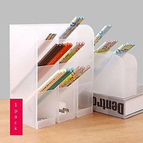 Creative Multifunctional 4 Grid Desktop Organizer Pen Holder Makeup Storage Box School Office Accessories Stationery