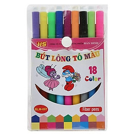 Bút Lông Tô Màu Ngắn BLM-007 (Vỉ 18 Màu)