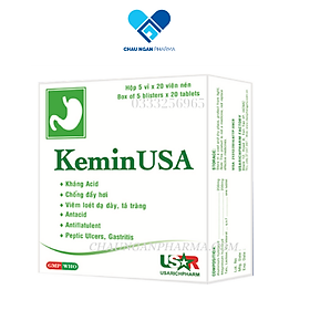Viên nhai trung hòa acid dịch vị KEMINUSA Phong Phú Hộp 100 viên - Giảm ợ nóng, ợ chua, đầy bụng khó tiêu