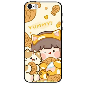 Ốp lưng dành cho Iphone 5 / 5s / 5Se - Iphone 6 / 6s - Iphone 6 Plus / 6s Plus mẫu Cô Gái Ăn Kem