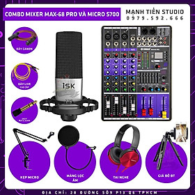 Mua Combo thu âm karaoke livestream đỉnh cao siêu phẩm 2021 Mixer Max68 và Micro S700 tặng full phụ kiện bảo hành 12 tháng