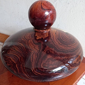 bình phú quý gỗ cẩm chỉ cao cả bi 17cm đường kính 25cmx25cm