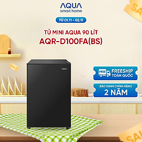 [DAILY] Tủ lạnh Aqua 90 lít AQR-D100FA(BS) - Freeship toàn quốc - Hàng chính hãng