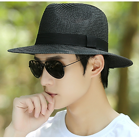 Mũ phớt cói cho nam phong cách Hàn, nón cao bồi nam thời trang mới