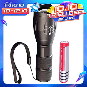 Bộ 1 đèn pin siêu sáng C’MON GUARD XML-T6 LED 10W Và 1 Pin UF01