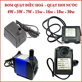 Mua Bơm chìm mini 7W 16W 18W 25W - 220V quạt điều hoà hơi nước - bể cá thủy cảnh  hòn non bộ  thác nước  máy lạnh quạt cây