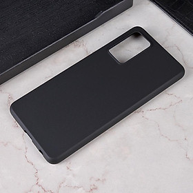 Ốp lưng silicone dẻo màu đen chống bám vân tay dành cho Samsung Galaxy A72, A52, A52s, A11