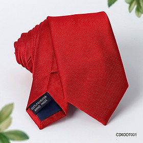Cà vạt lụa tổng hợp bản nhỏ màu đỏ - Thomas Nguyen - CD6DOT001