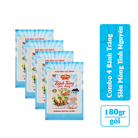 Combo 4 Bánh Tráng Siêu Mỏng Tây Ninh Tinh Nguyên 180g