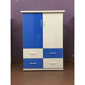 Mua Tủ nhựa trẻ em 2 cánh 4 ngăn kéo - xanh trắng - V024