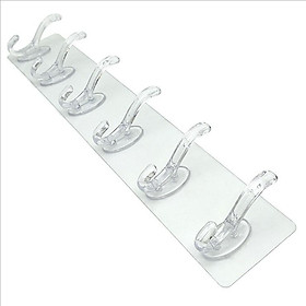 Mua Thanh 6 móc treo đồ dán tường siêu dính - Chịu lực đa năng chống thấm