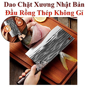 Dao Chặt Xương Nhật Bản Đầu Rồng Thép Không Gỉ Siêu Bền