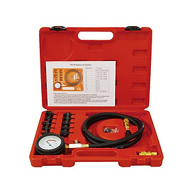 13pcs Engine Oil Pressure Test Kit Auto Repairing Cylinder Pressure Tester Car Garage Tool Oil Pressure Detection Gauge