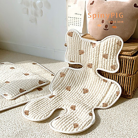 Lót xe đẩy cao cấp Style Hàn Quốc có đệm chống sốc thoáng khí nhiều màu cực xinh cho bé