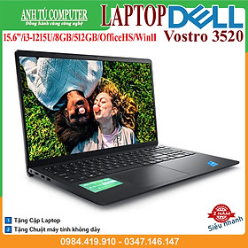 Mua Laptop Dell Vostro 3520 Core i3-1215U 8GB RAM 512GB SSD 15.6″ FHD Black hàng chính hãng