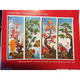 Tranh thêu chữ thập Tùng Cúc Trúc Mai I 134x78cm I 223045
