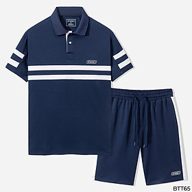 Bộ Thể Thao Nam Có Cổ Phối Màu Sọc Ngang Thời Trang Thiết Kế AVIANO - BTT65 TRẮNG THAN - XXL