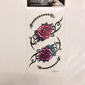 Hình xăm dán hoa hồng chuỗi 10x20cm- tặng tấm đồng size khi mua từ 5 tấm