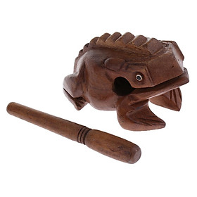 1 Piece Wooden Frog Percussion Instrument Toy for Children Students Small