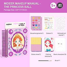 Đồ chơi Sổ Tay Trang Điểm và Tô Màu Nước Công Chúa - Mideer Makeup Manual - Dành cho bé từ 5 tuổi