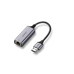 Ugreen UG50922CM209TK 10CM màu Xám Cáp chuyển đổi USB 3.0 sang cổng LAN RJ45 tốc độ hổ trợ 1000 Mbps - HÀNG CHÍNH HÃNG