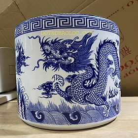 Mua Bát nhang lư hương thờ cúng đôi rồng phun ngọc sứ Bát tràng cao 25cm