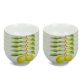 Mua Bộ 10 chén cơm 12cm Camellia Quả Chanh bằng sứ cao cấp  đẹp  dùng gia đình  tặng quà