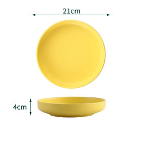 Mua (SẴN) Đĩa sâu lòng 21cm nhiều màu  sâu 4cm - Đĩa mì Ý - sứ cao cấp phong cách Bắc Âu