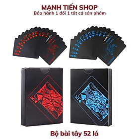 Bộ bài tây màu đen cao cấp 52 lá bài nhựa - Bộ bài poker- hàng chính hãng